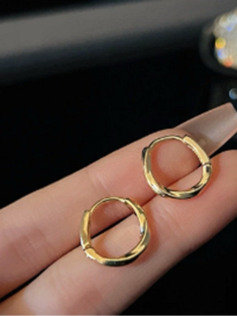 Classic Gold Huggie Hoop Earrings - Women Jewelry